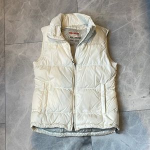Prada White Puffer Vest